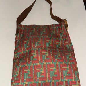 Fendi Multicolor Geometric Shoulder Bag